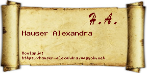 Hauser Alexandra névjegykártya